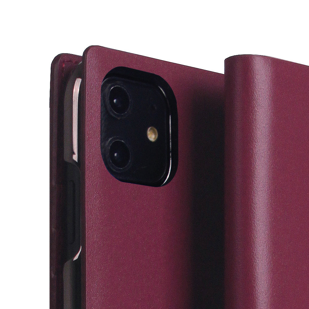 D5 Calf Skin Leather Case for iPhone 11 Burgundy