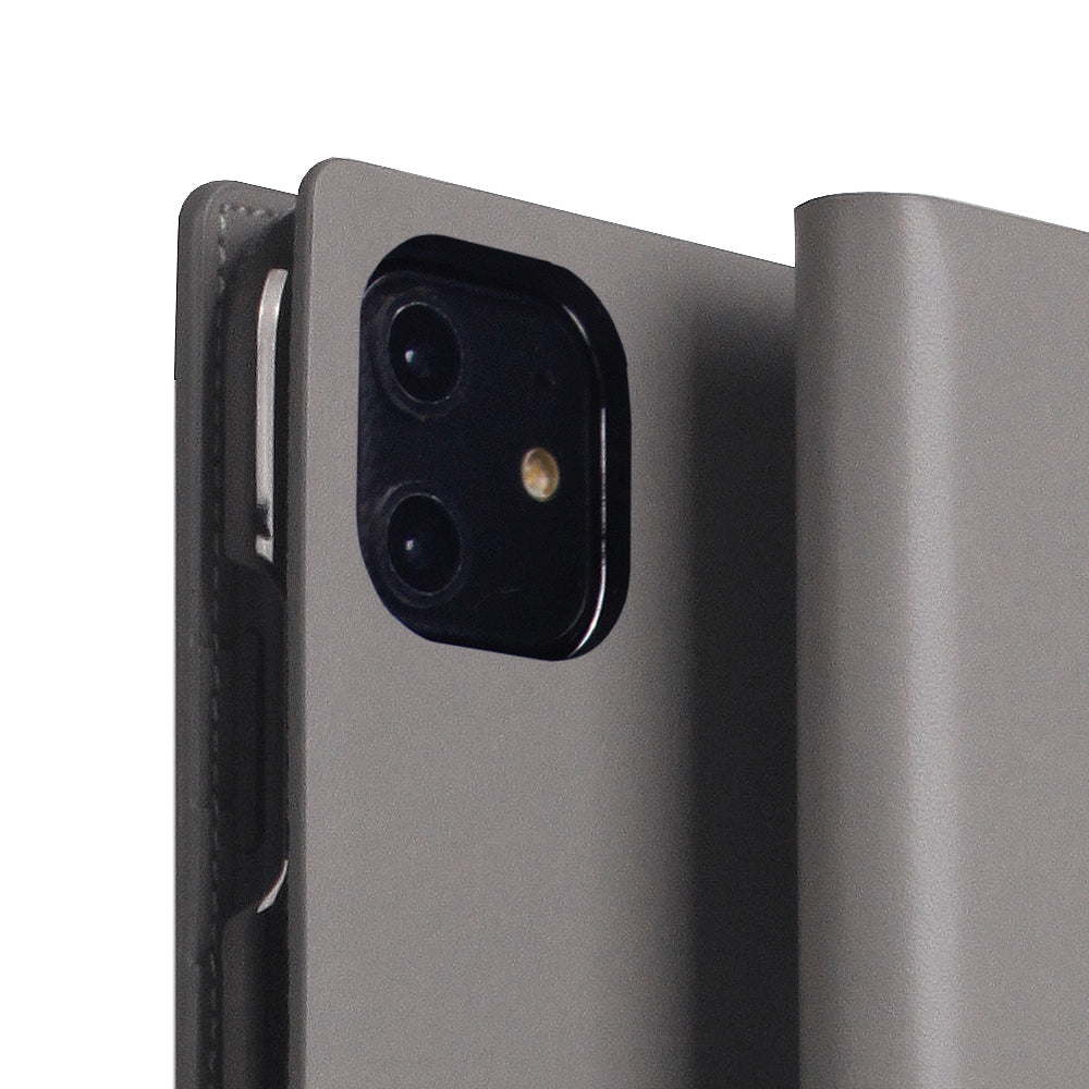 D5 Calf Skin Leather Case for iPhone 11 Gray