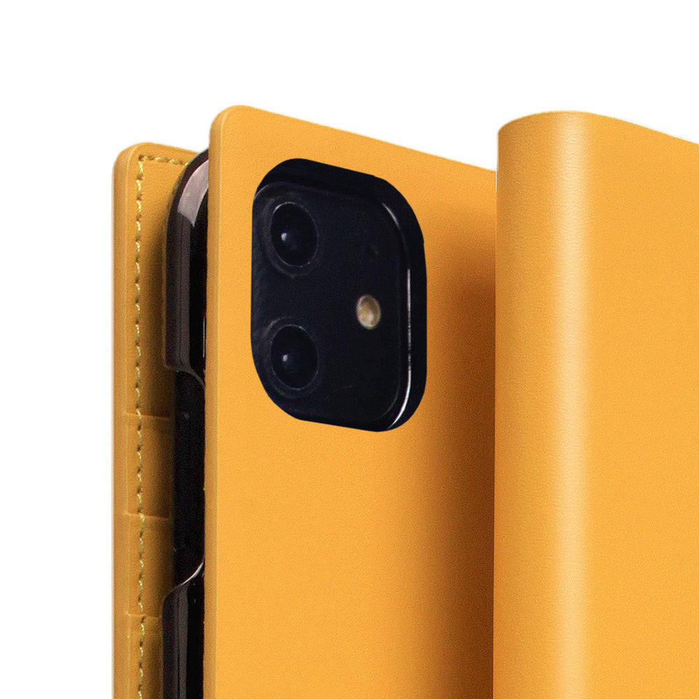 D5 Calf Skin Leather Case for iPhone 11 Yellow