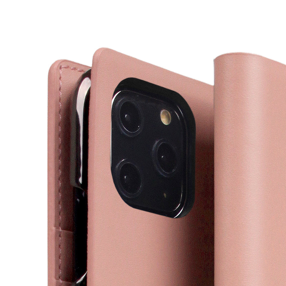 D5 Calf Skin Leather Case for iPhone 11 Pro Baby Pink