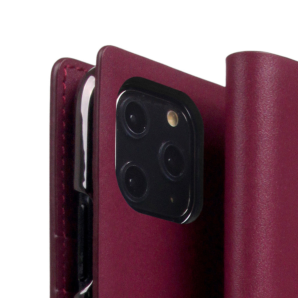 D5 Calf Skin Leather Case for iPhone 11 Pro Burgundy