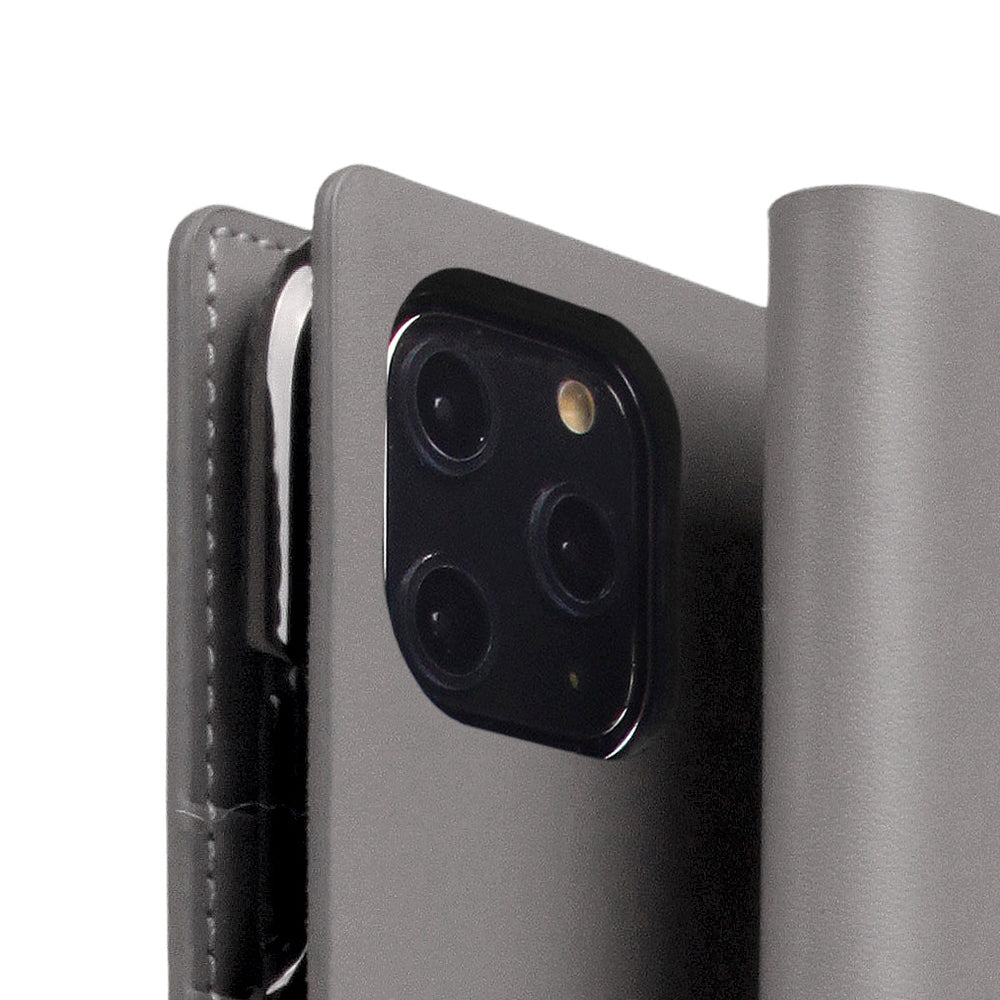 D5 Calf Skin Leather Case for iPhone 11 Pro Gray