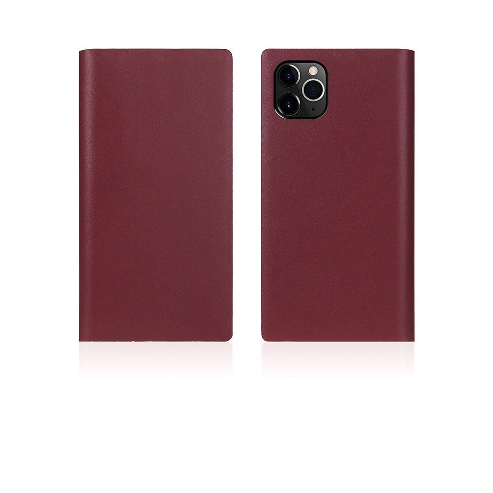 D5 Calf Skin Leather Case for iPhone 11 Pro Burgundy