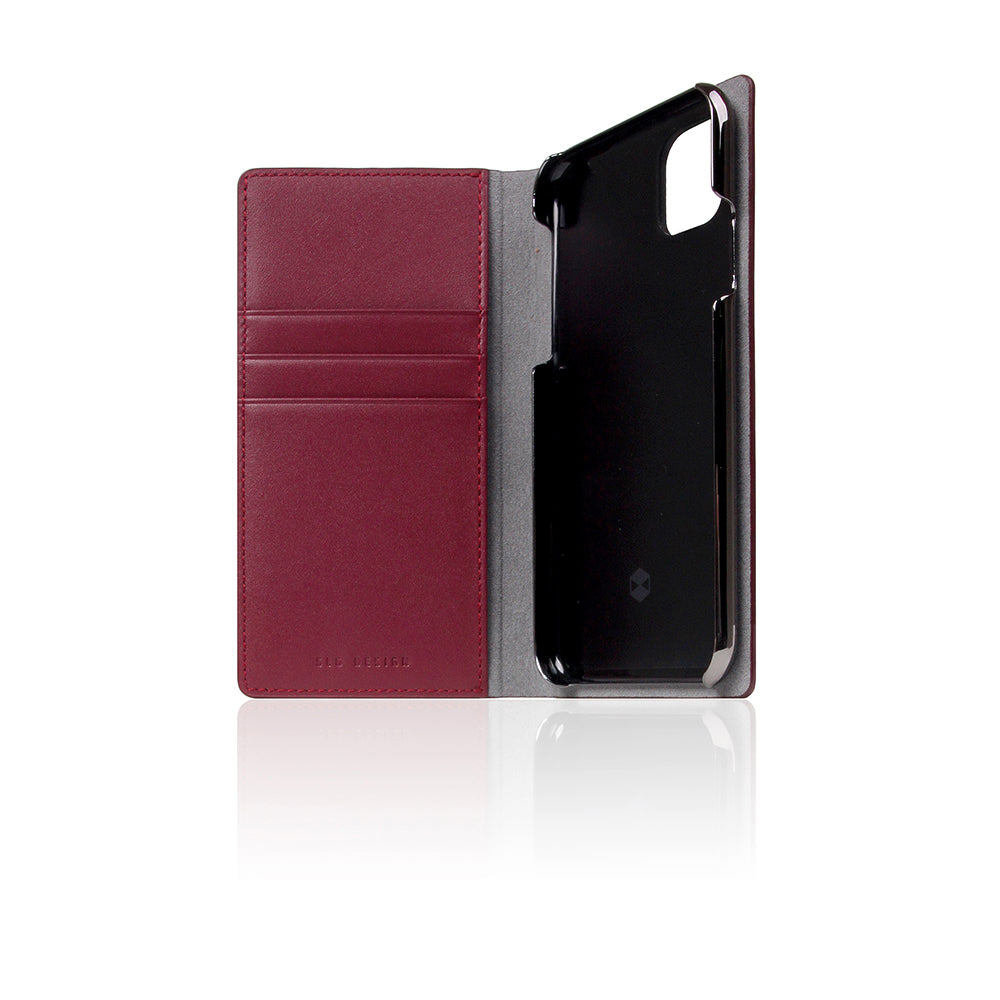 D5 Calf Skin Leather Case for iPhone 11 Pro Burgundy