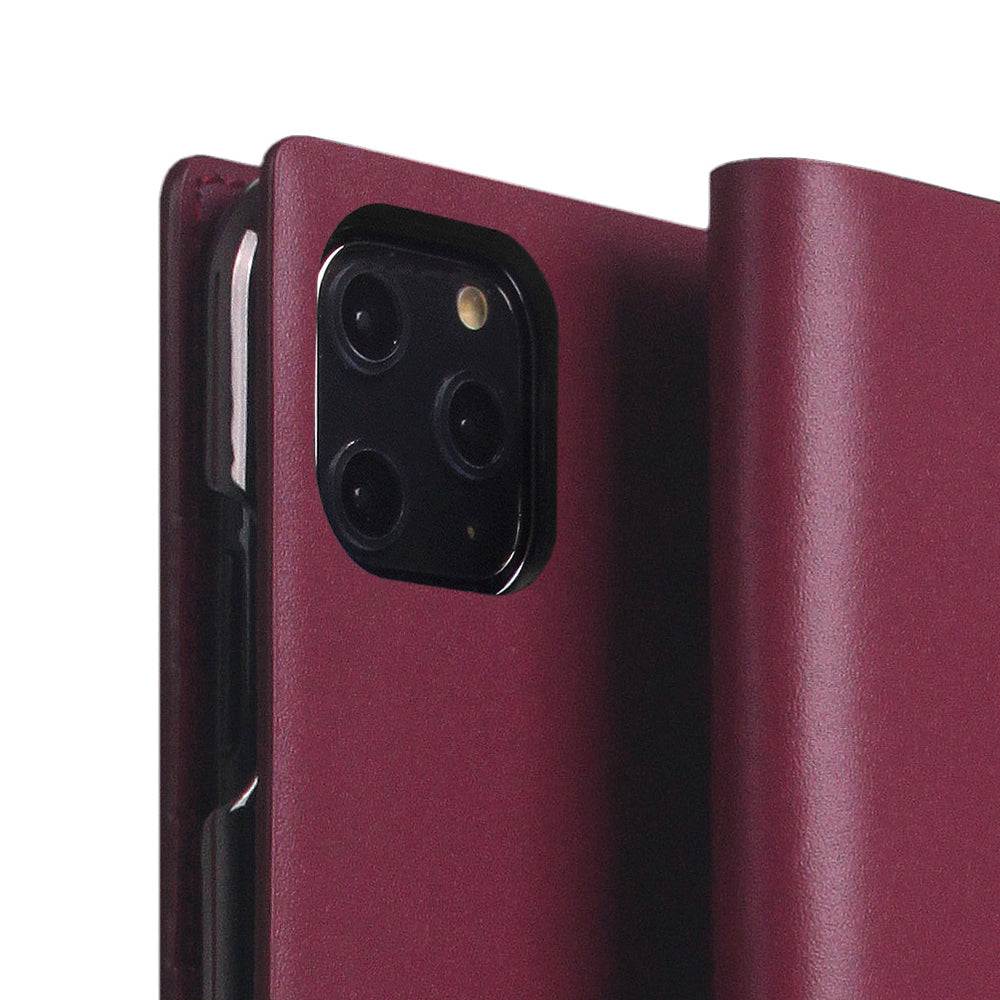 D5 Calf Skin Leather Case for iPhone 11 Pro Max Burgundy