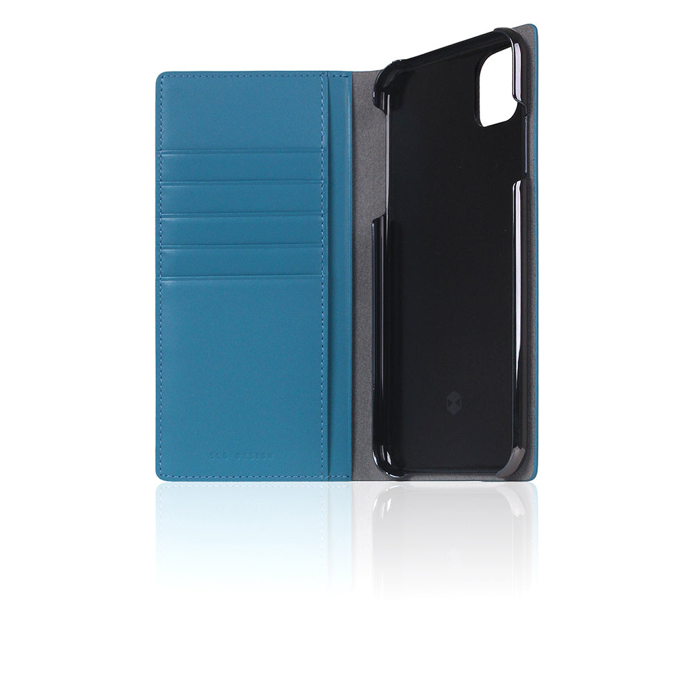 D5 Calf Skin Leather Case for iPhone 11 Pro Max Blue