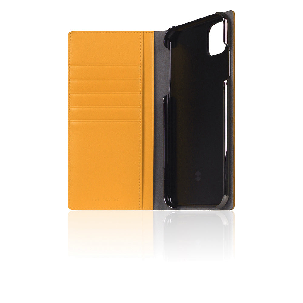 D5 Calf Skin Leather Case for iPhone 11 Pro Max Yellow
