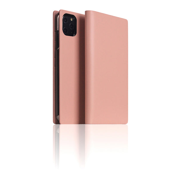 D5 Calf Skin Leather Case for iPhone 11 Pro Max Baby Pink