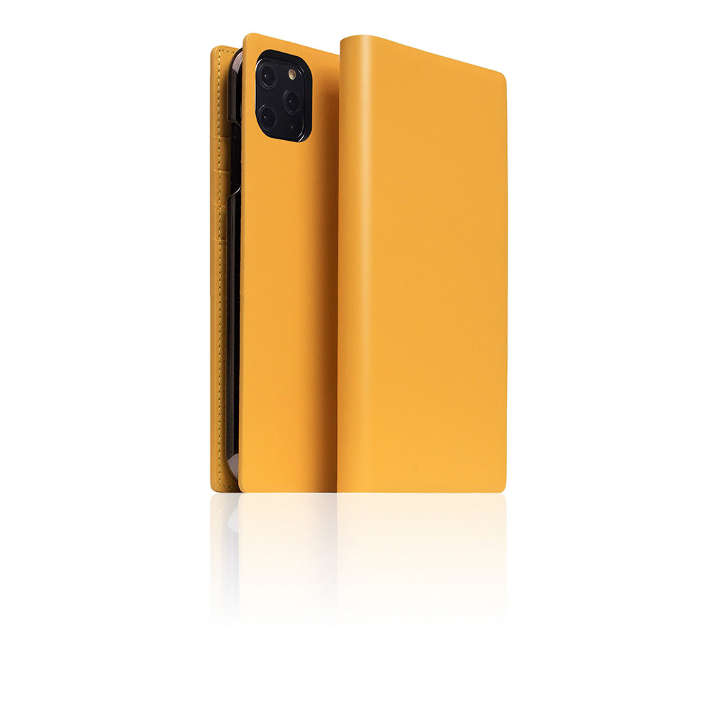D5 Calf Skin Leather Case for iPhone 11 Pro Max Yellow