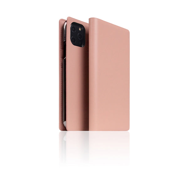D5 Calf Skin Leather Case for iPhone 11 Pro Baby Pink