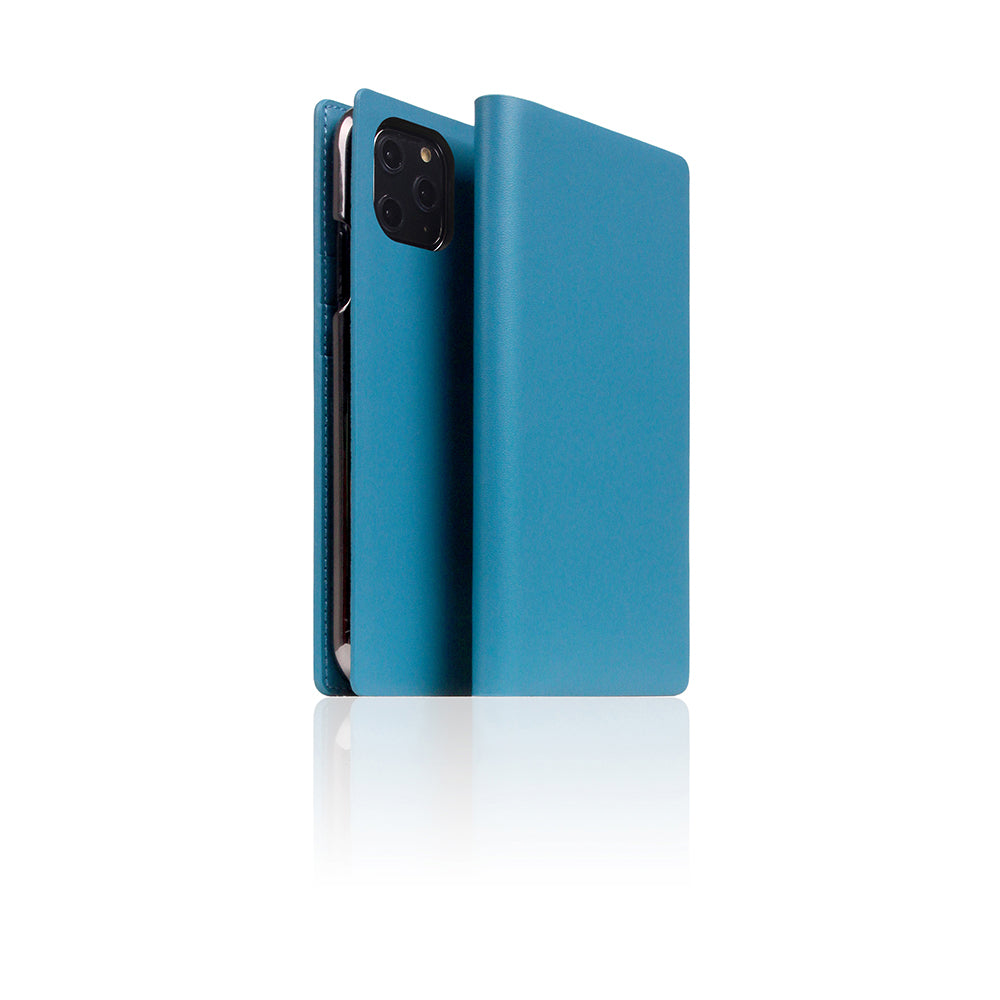 D5 Calf Skin Leather Case for iPhone 11 Pro Blue