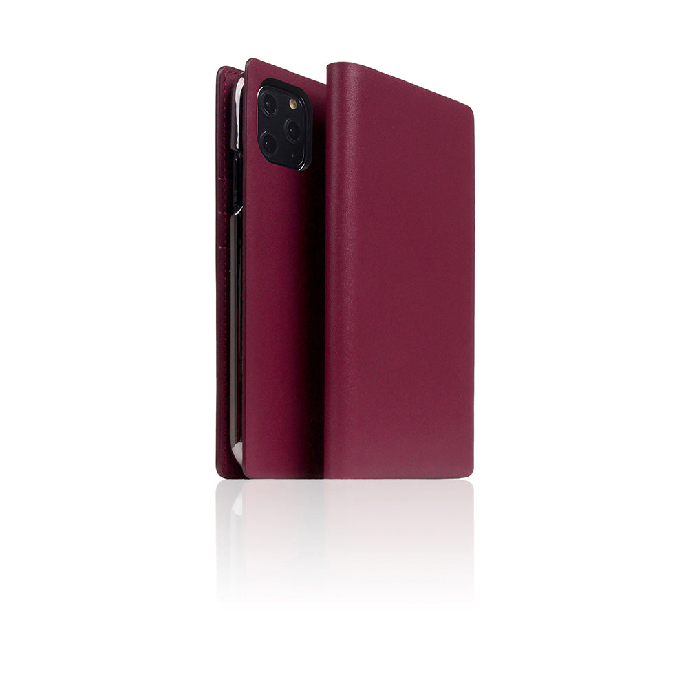 D5 Calf Skin Leather Case for iPhone 11 Pro Burgundy