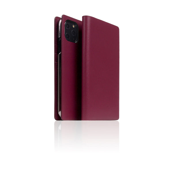 D5 Calf Skin Leather Case for iPhone 11 Pro Burgundy