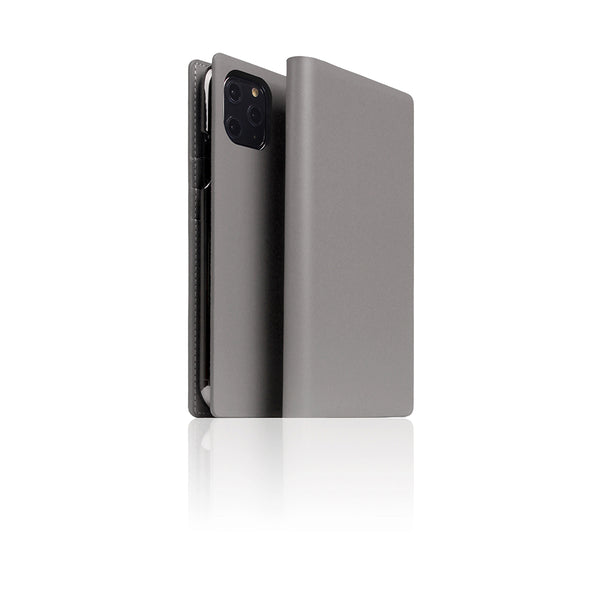 D5 Calf Skin Leather Case for iPhone 11 Pro Gray