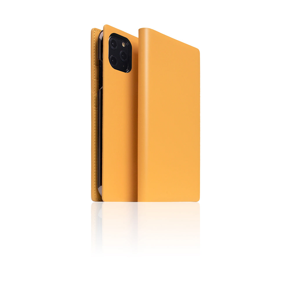 D5 Calf Skin Leather Case for iPhone 11 Pro Yellow