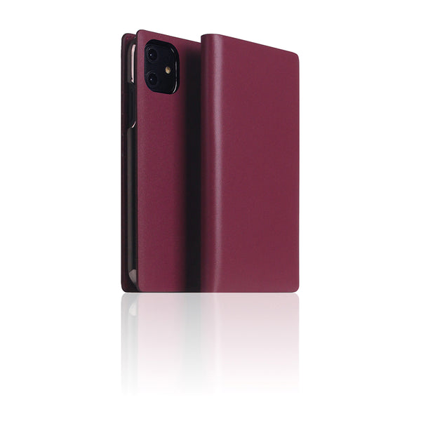 D5 Calf Skin Leather Case for iPhone 11 Burgundy