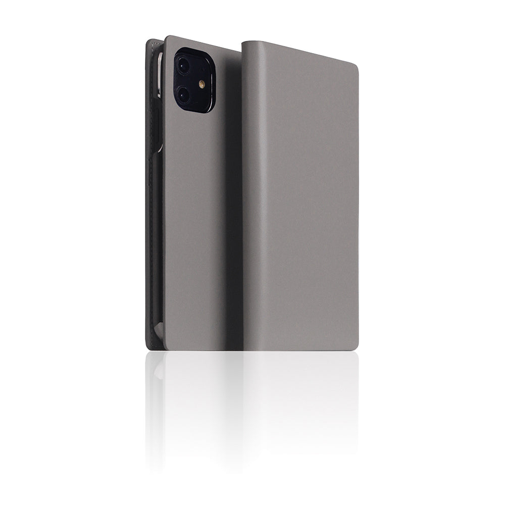 D5 Calf Skin Leather Case for iPhone 11 Gray