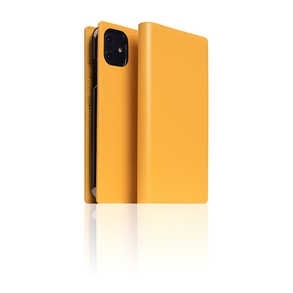 D5 Calf Skin Leather Case for iPhone 11 Yellow