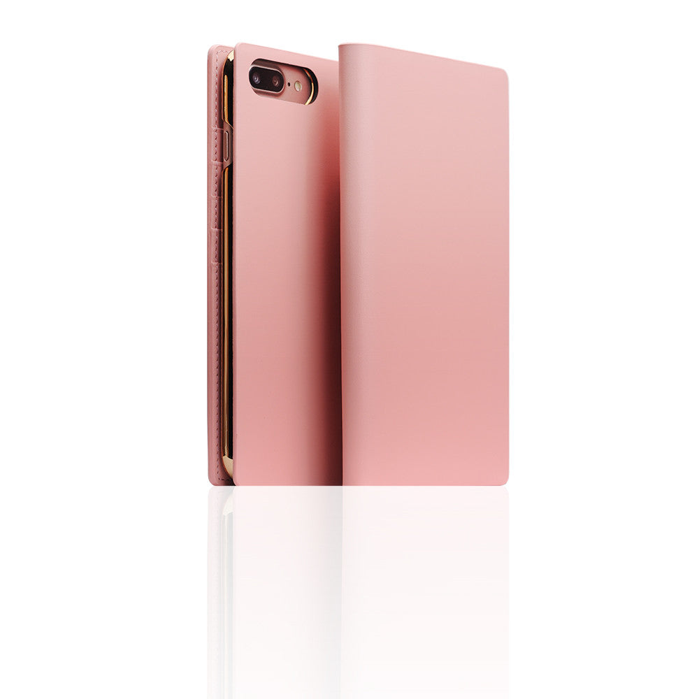 D5 Calf Skin Leather Case for iPhone 8 Plus / 7 Plus Baby Pink