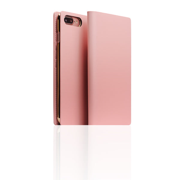 D5 Calf Skin Leather Case for iPhone 8 Plus / 7 Plus Baby Pink