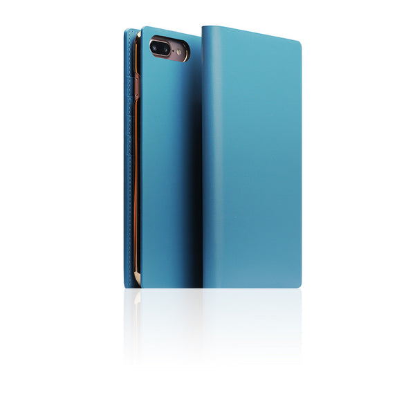 D5 Calf Skin Leather Case for iPhone 8 Plus / 7 Plus Blue