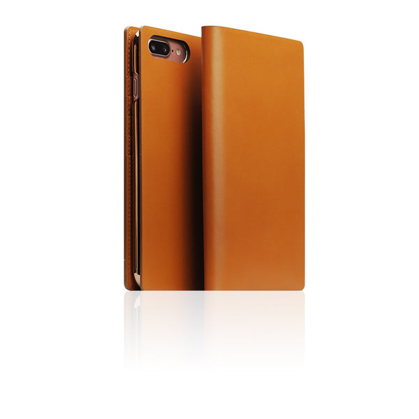 D5 Calf Skin Leather Case for iPhone 8 Plus / 7 Plus Camel