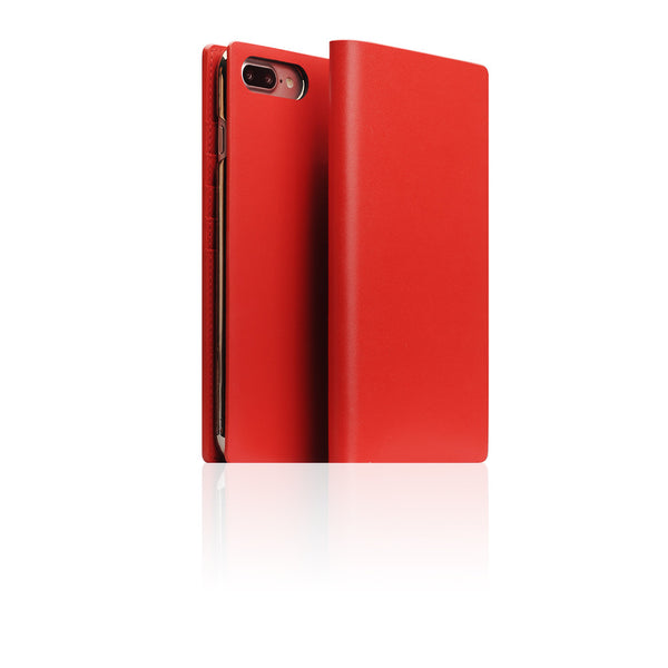 D5 Calf Skin Leather Case for iPhone 8 Plus / 7 Plus Red