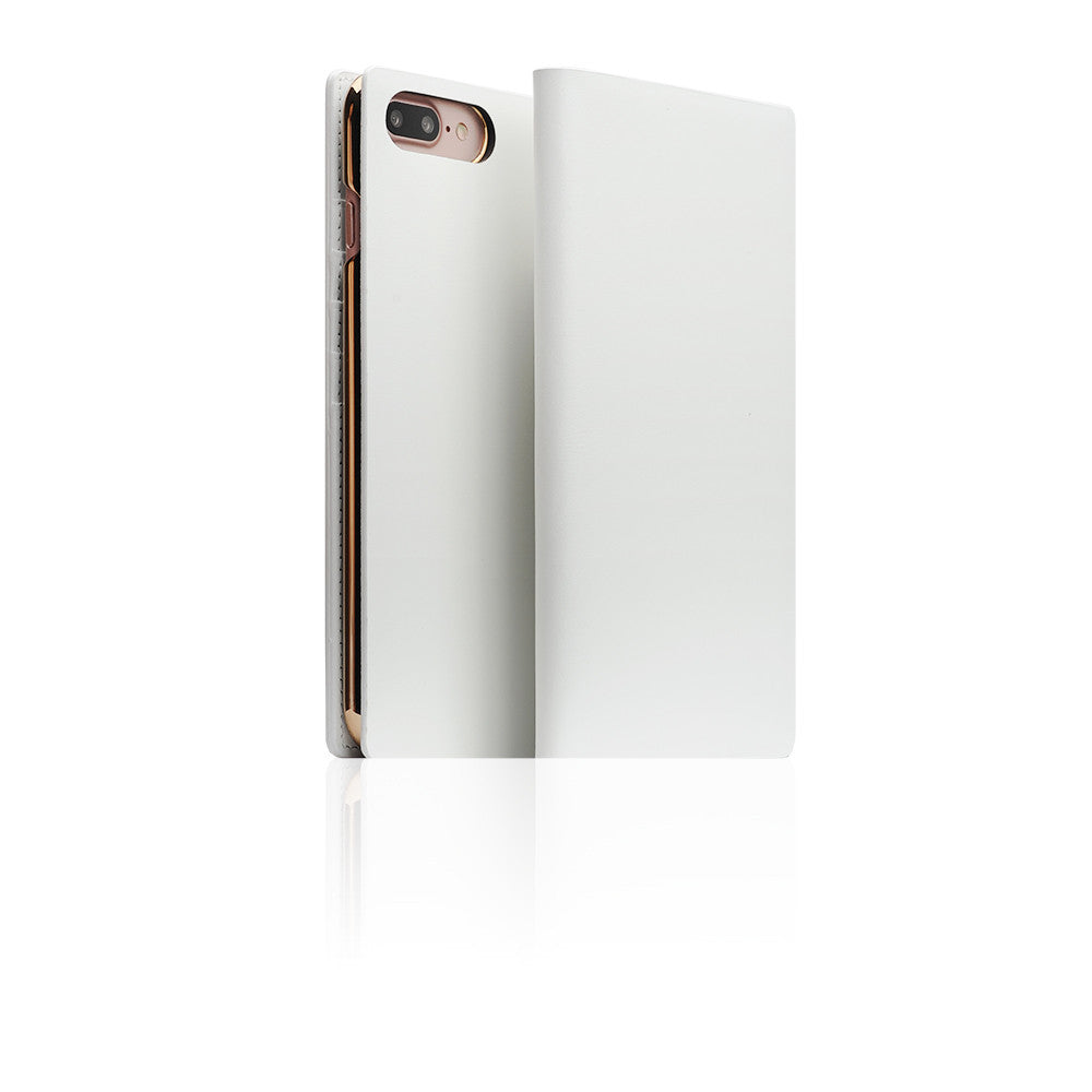 D5 Calf Skin Leather Case for iPhone 8 Plus / 7 Plus White