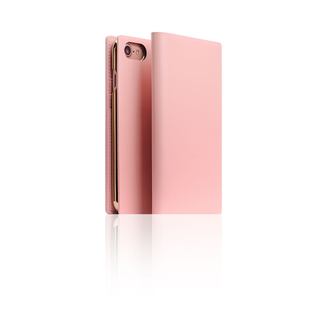D5 Calf Skin Leather Case for iPhone 8 / 7 Baby Pink