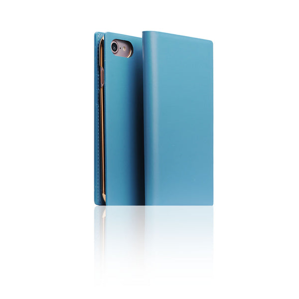 D5 Calf Skin Leather Case for iPhone 8 / 7 Blue
