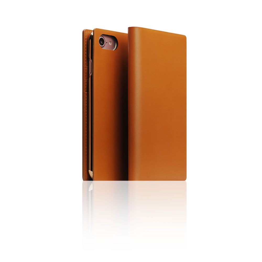D5 Calf Skin Leather Case for iPhone 8 / 7 Camel