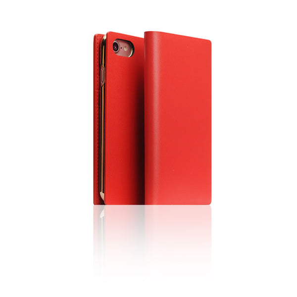 D5 Calf Skin Leather Case for iPhone 8 / 7 Red