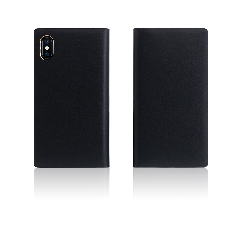 D5 Calf Skin Leather Case for iPhone X / XS Black