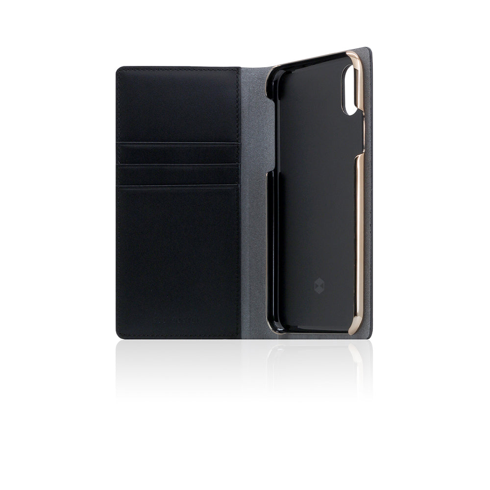 D5 Calf Skin Leather Case for iPhone X / XS Black