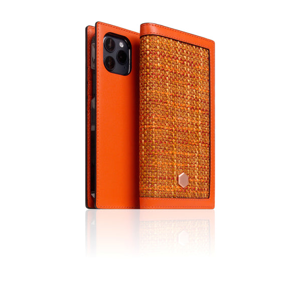 D5 Edition Calf Skin Leather Diary Case for iPhone 12 / 12 Pro (Orange)
