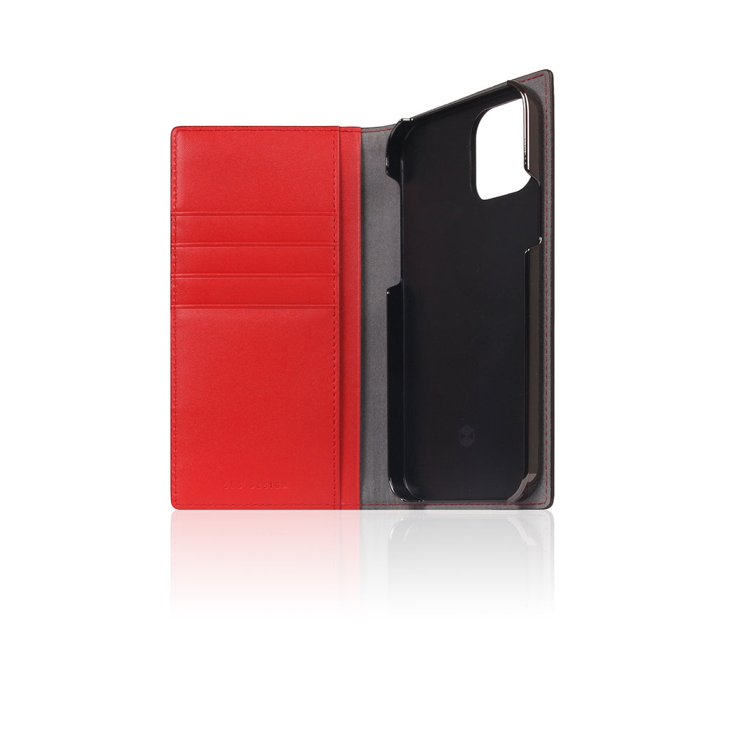 D5 Edition Calf Skin Leather Diary Case for iPhone 12 Pro Max (Red)