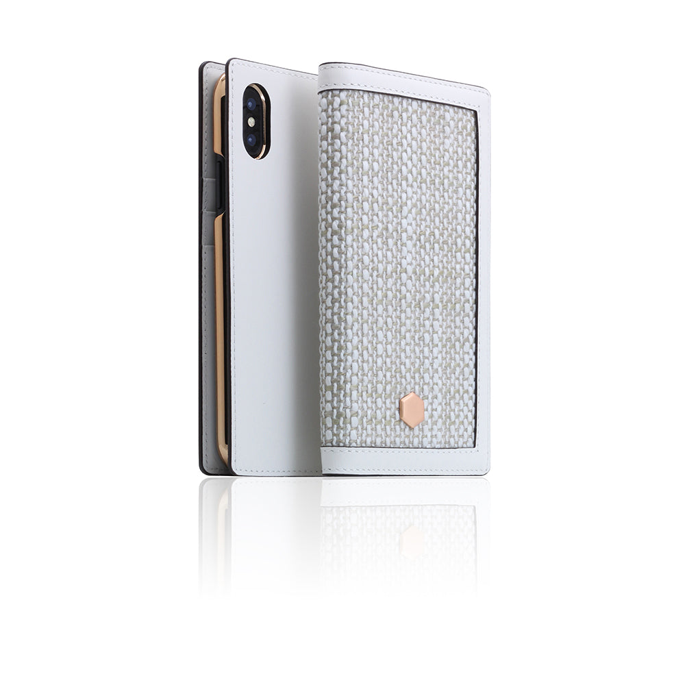 D5 Edition Calf Skin Leather Case for iPhone X/XS (White)