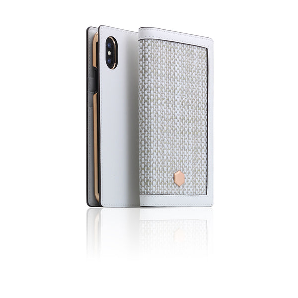 D5 Edition Calf Skin Leather Case for iPhone X/XS (White)