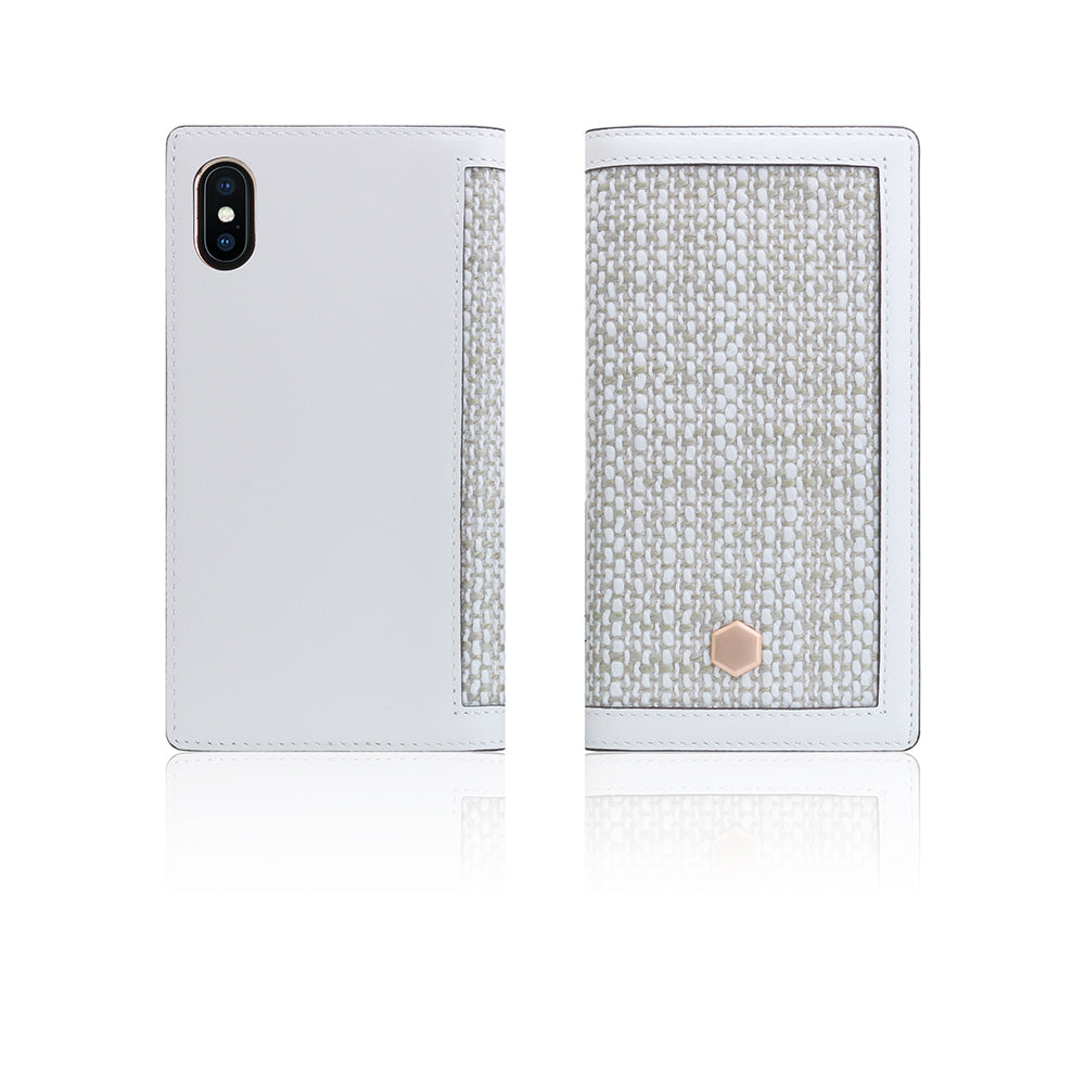 D5 Edition Calf Skin Leather Case for iPhone X/XS (White)