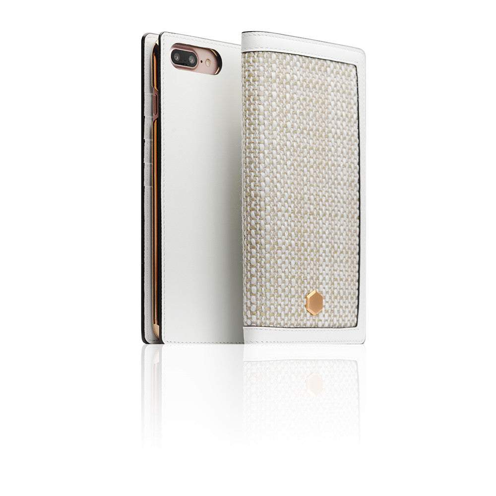 D5 Edition Calf Skin Leather Case for iPhone 8 Plus / 7 Plus (White)