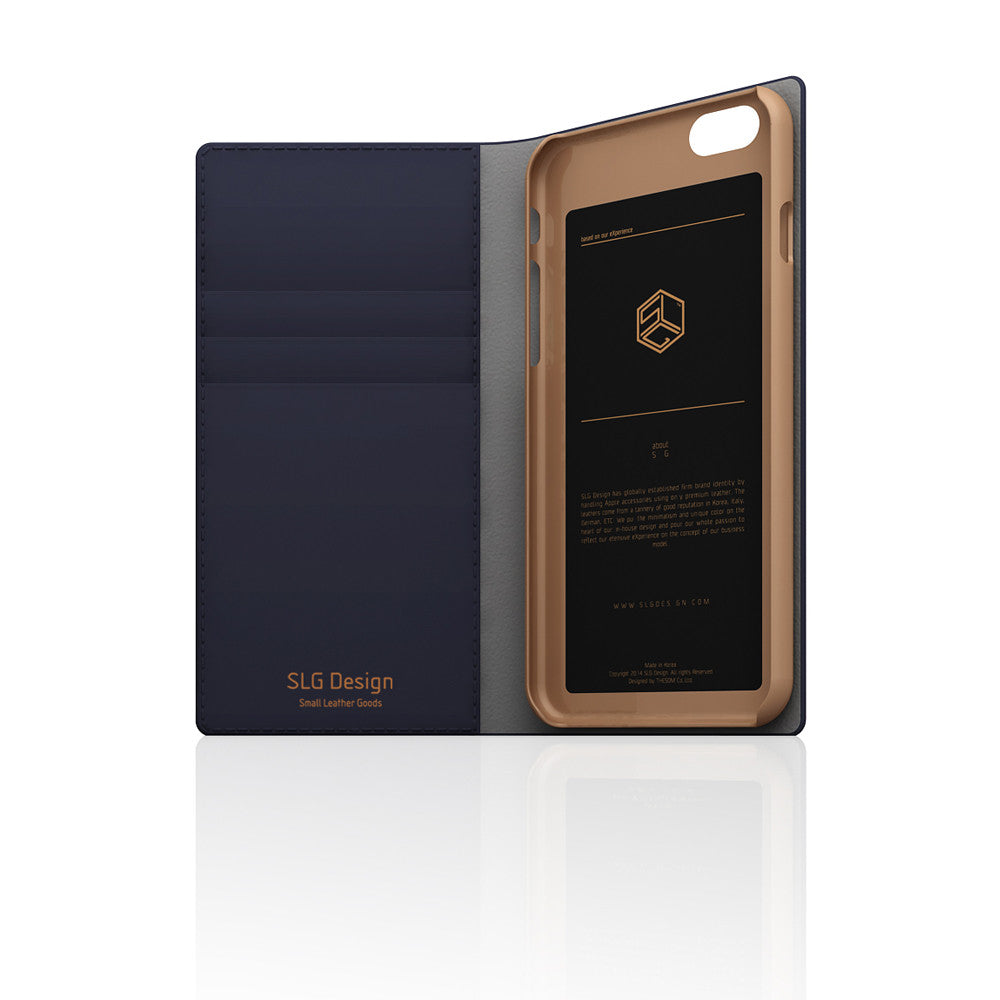 D5 Edition Calf Skin Leather Case for iPhone 6 / 6S (Navy)