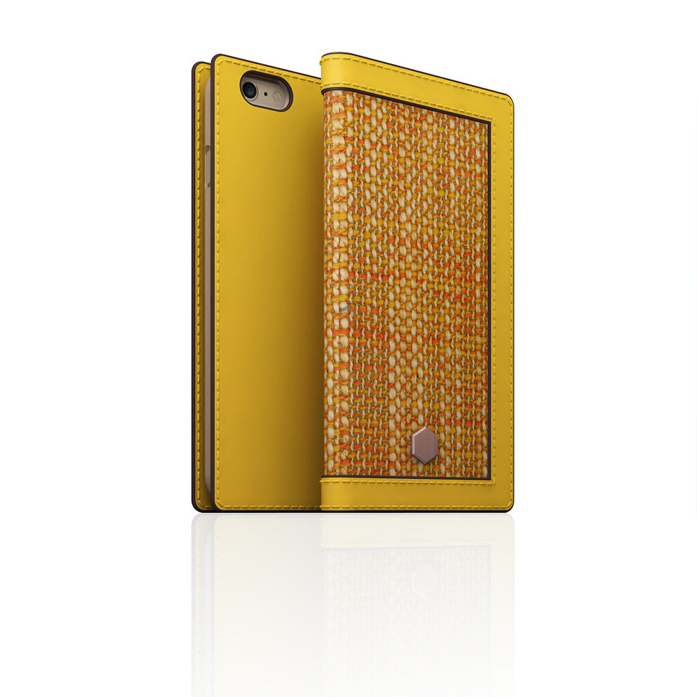 D5 Edition Calf Skin Leather Case for iPhone 6 Plus / 6S Plus (Yellow)