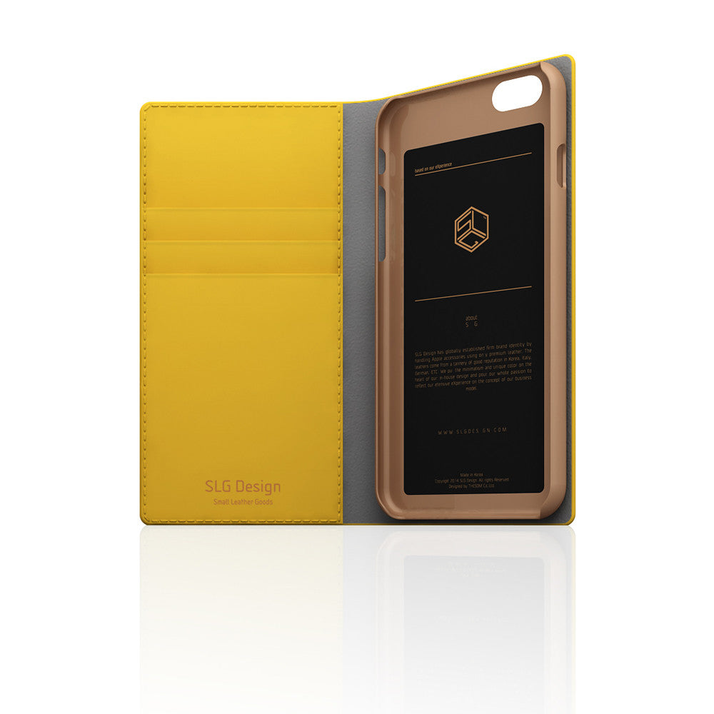 D5 Edition Calf Skin Leather Case for iPhone 6 / 6S (Yellow)