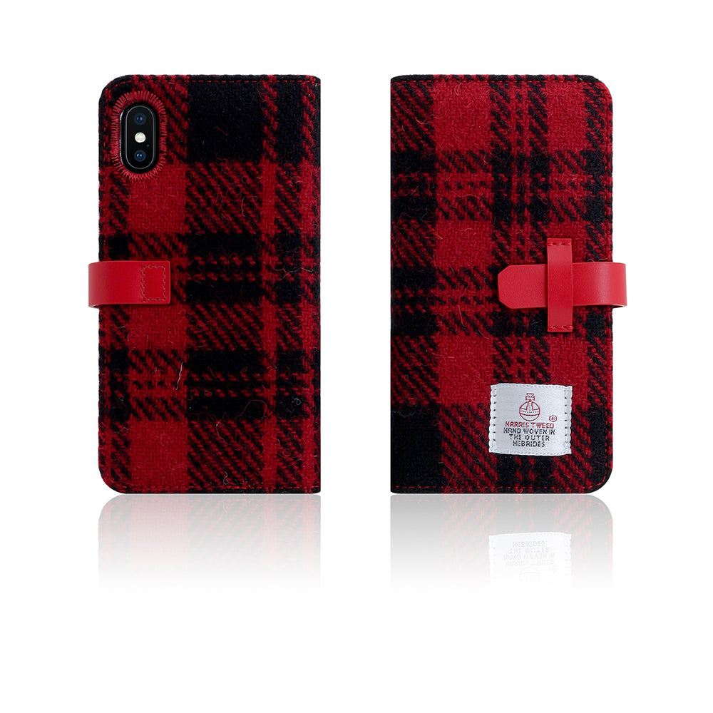 D5 Special Edition X Harris Tweed Case for iPhone X / XS B.Red