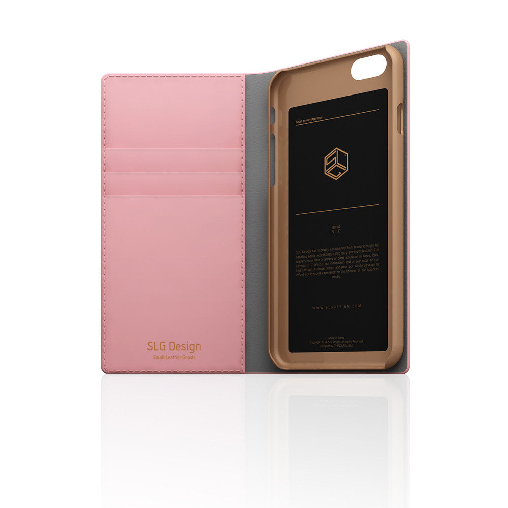D5 Calf Skin Leather Case for iPhone 6 / 6s Baby Pink