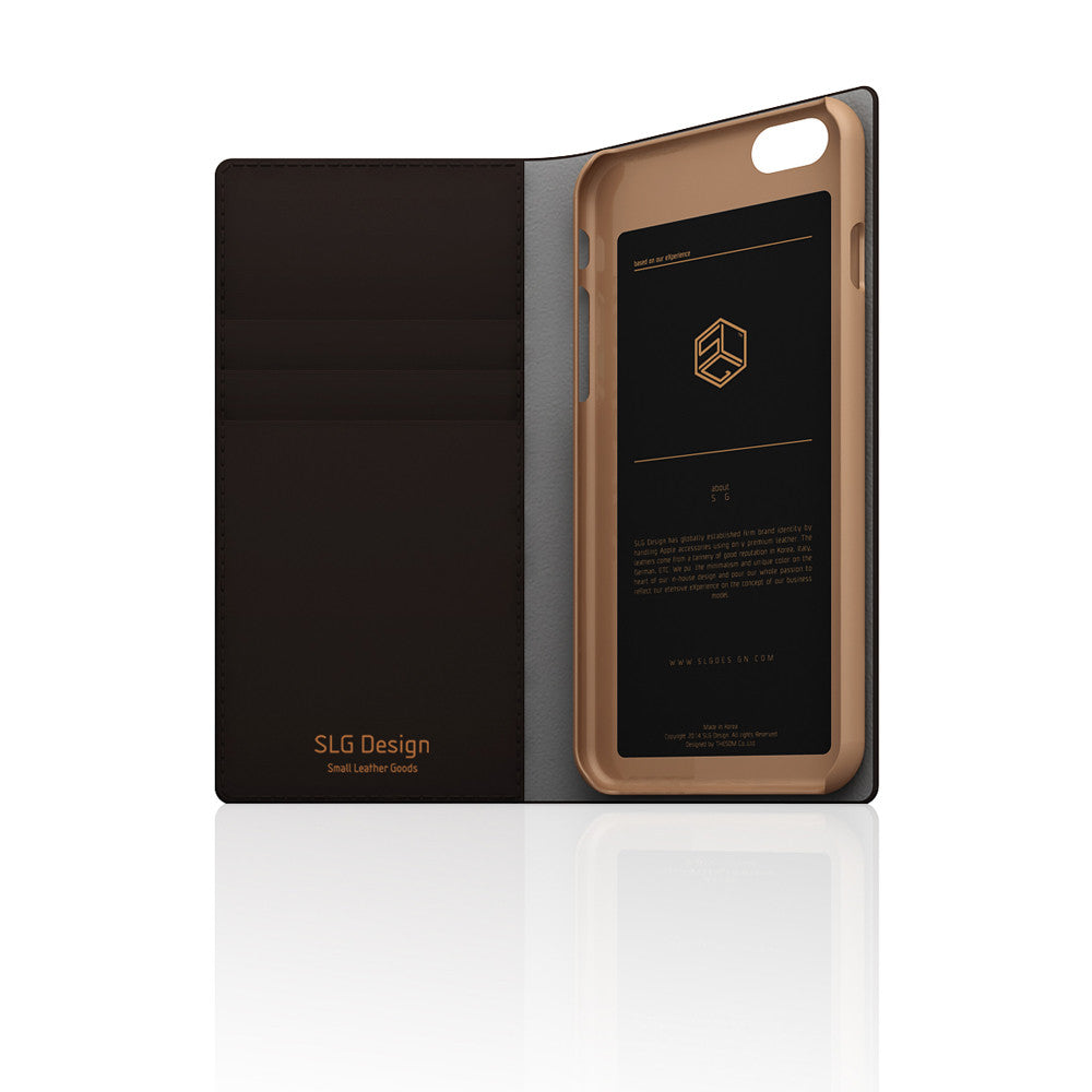 D5 Calf Skin Leather Case for iPhone 6 / 6s Brown
