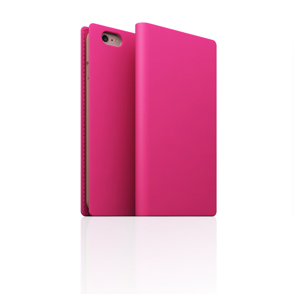 D5 Calf Skin Leather Case for iPhone 6 / 6s Plus Pink