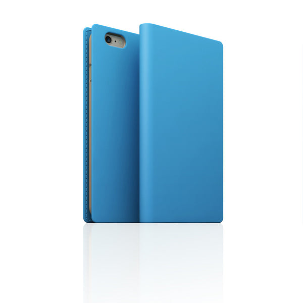 D5 Calf Skin Leather Case for iPhone 6 / 6s Plus Sky Blue
