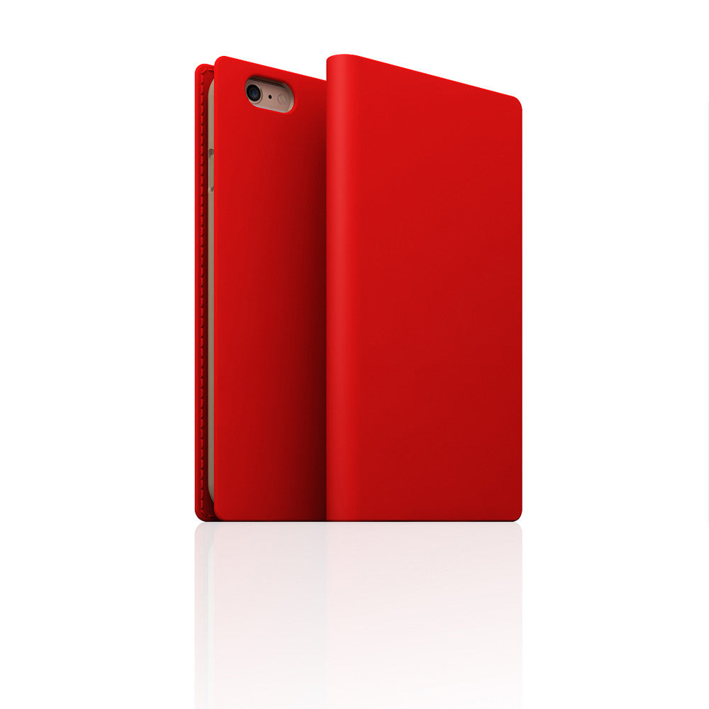 D5 Calf Skin Leather Case for iPhone 6 / 6s Red