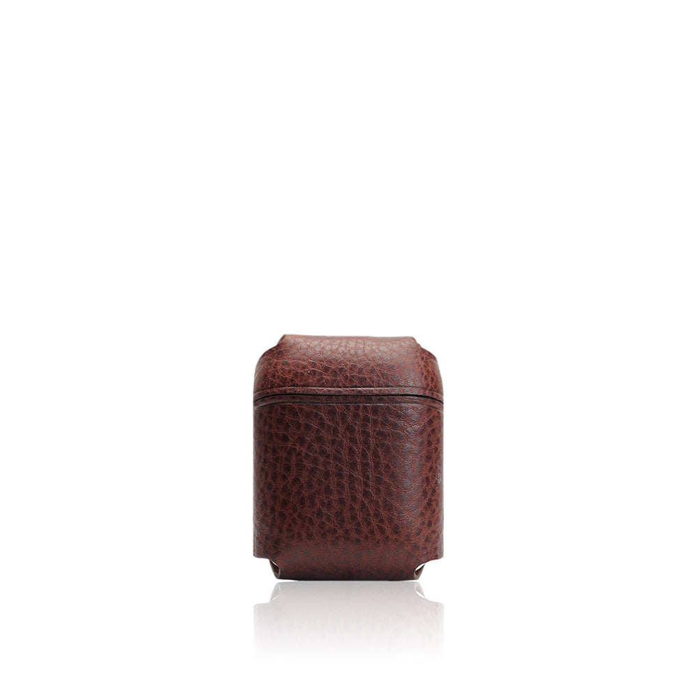 D6 Italian Minerva Box Leather AirPods Pouch Brown